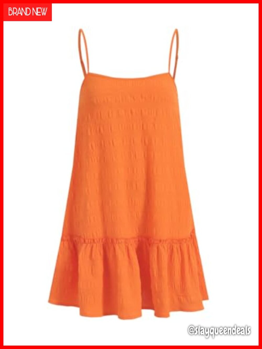 SOLY HUX Women's Spaghetti Strap Sleeveless Ruffle Mini Dress